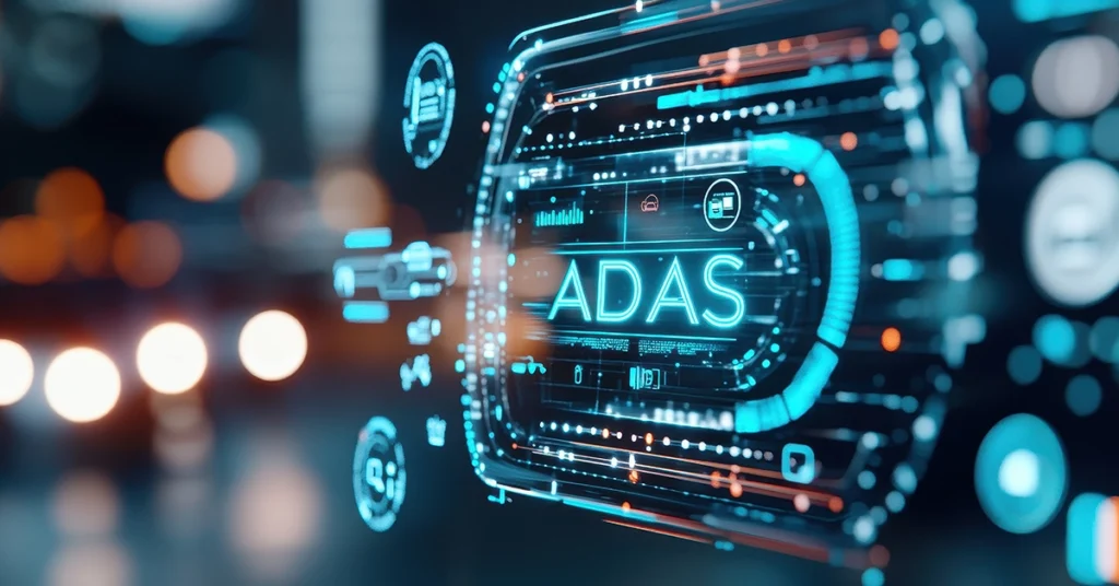 ADAS Calibration heads up style display in blue