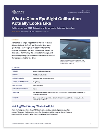 Subaru EyeSight case study image