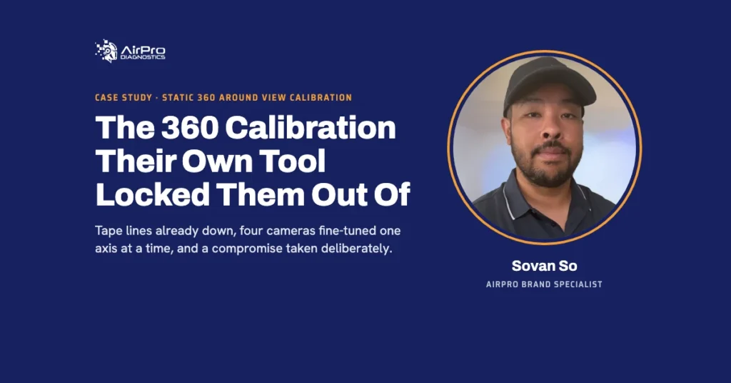 Case study: The 360 Calibration Their Own Tool Locked Them Out Of, by AirPro Brand Specialist Sovan So