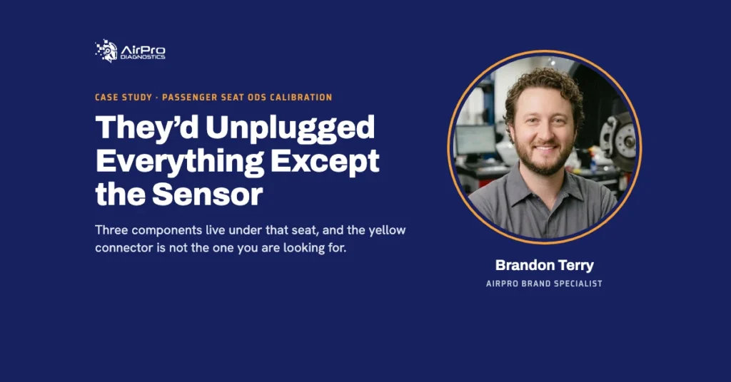 Case study: They’d Unplugged Everything Except the Sensor, by AirPro Brand Specialist Brandon Terry