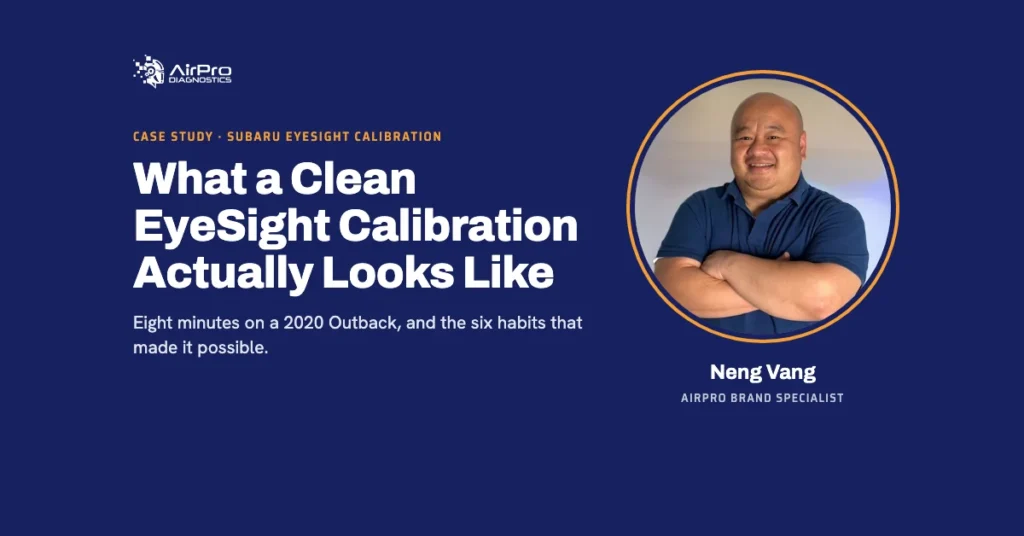 Case study: What a Clean EyeSight Calibration Actually Looks Like, by AirPro Brand Specialist Neng Vang
